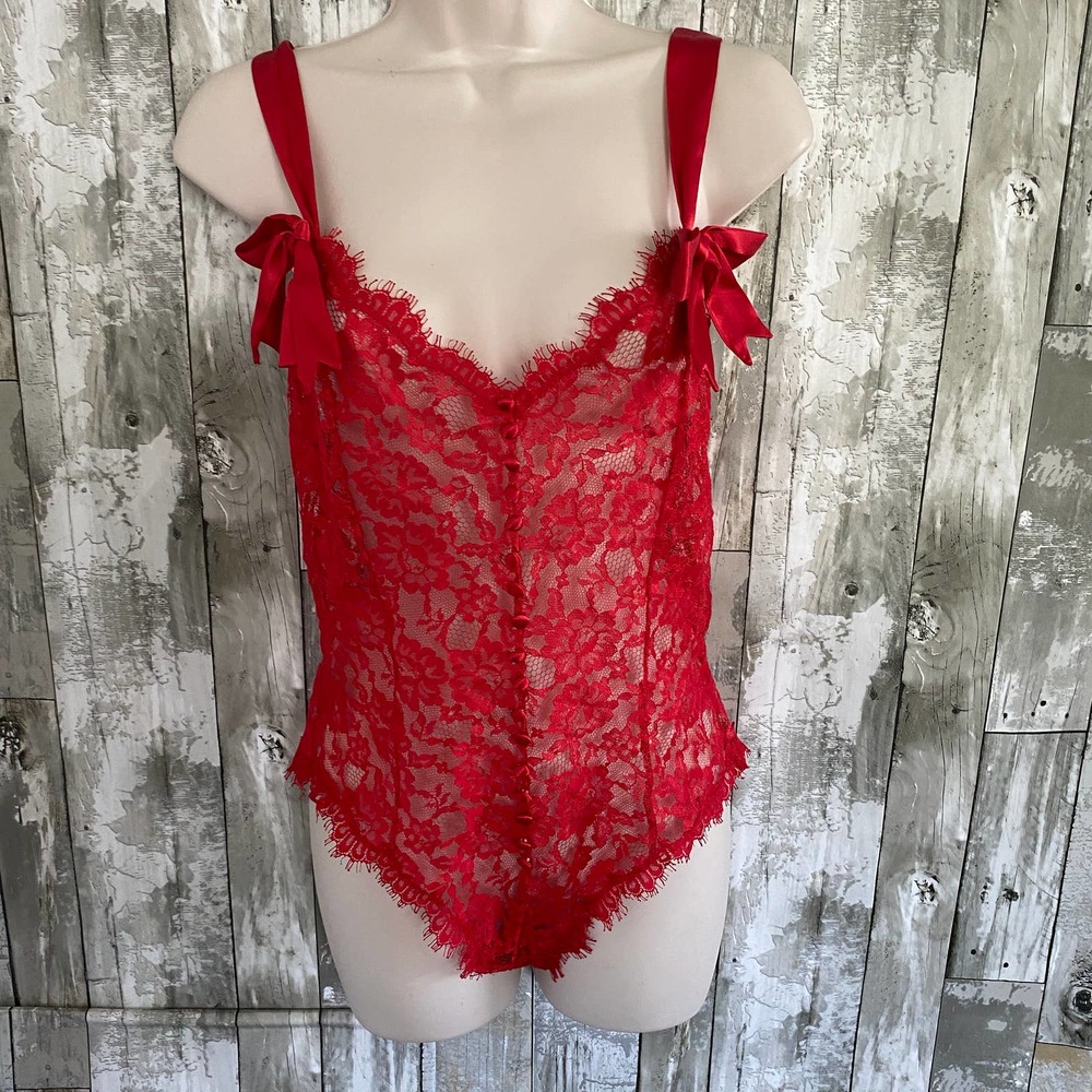 VTG Victoria's Secret red lace lingerie